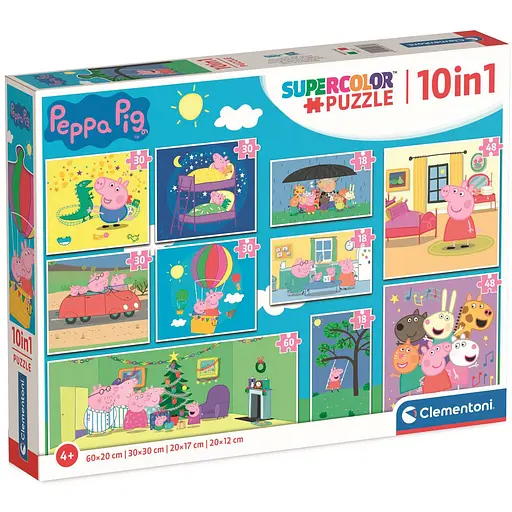  Пазл 10 в 1 Clementoni Peppa Pig (20271) - фото 1