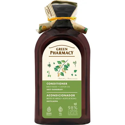 Бальзам-кондиціонер проти лупи Зелена Аптека Березові бруньки та рицинова олія, 300 мл