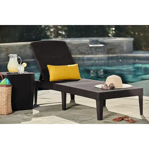 Шезлонг пластиковий Keter Jaipur Sun lounger, віскі коричневий - фото 4