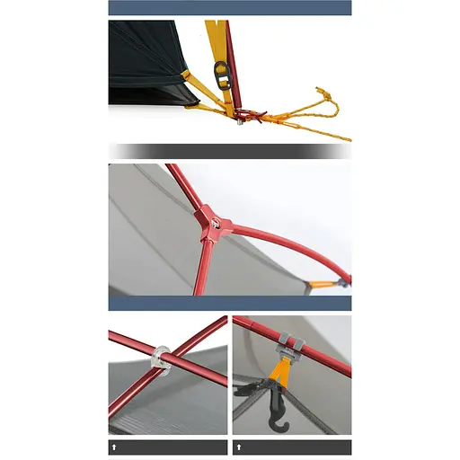 Намет двомісний легкий Naturehike Mongar UL NH19M002-J (Темно-синій) - фото 8