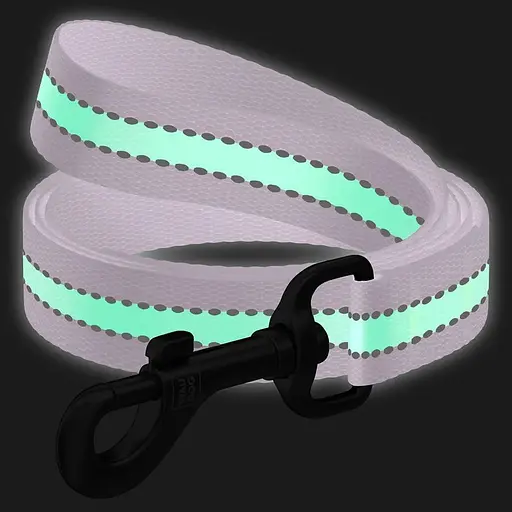 Поводок для собак Waudog Nylon нейлоновый, светонакопительный, фиолетовый - фото 3