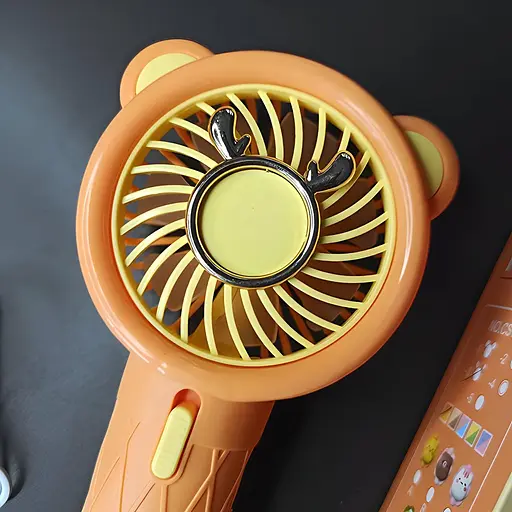Дитячий портативний USB-вентилятор на акумуляторі Cool Summer помаранчевий (CS1363) - фото 4