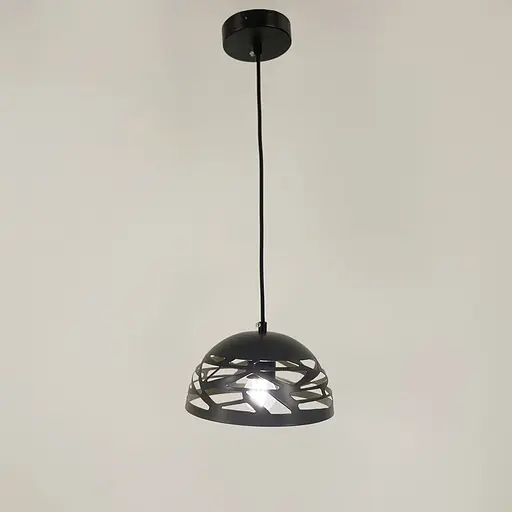 Світильник Лофт із коричневим різьбленим плафоном Ø 20 см | Арт. MJ 193-200 CF | Line F - фото 5