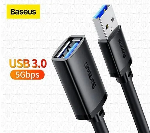 Удлинитель Usb адаптер мама папа Baseus AirJoy Series USB male to USB female 50 см - фото 6