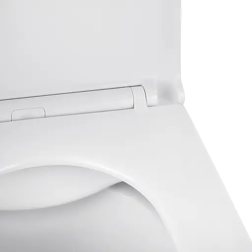 Унитаз подвесной Kroner Eifel WHI493436 RIMLESS безободковый с сиденьем Slim Duroplast / Soft-close / Quick relase (KE493436WHIR), Белый - фото 7