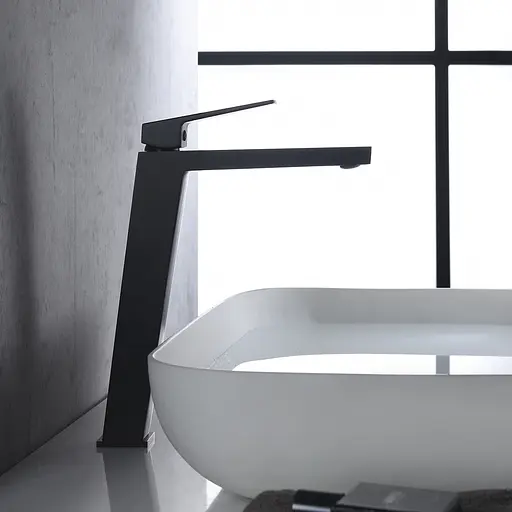 Смеситель для умывальника Imex Art высокий черный матовый BDAR025-3NG Черный матовый - фото 2