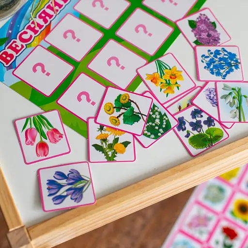 Дидактична настільна гра Ранок Весняні квіти 15211017 2 поля для гри - фото 4