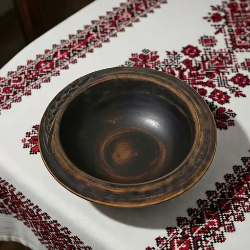 Миска для галушек из красной глины 700 мл Колосок молоченная керамика Украинская глиняная посуда - фото 9