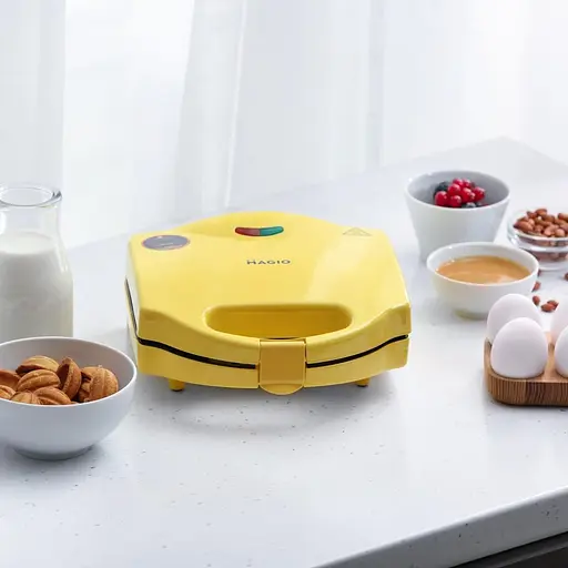 Электрическая универсальная орешница Magio MG-391 770 Вт желтая - фото 9