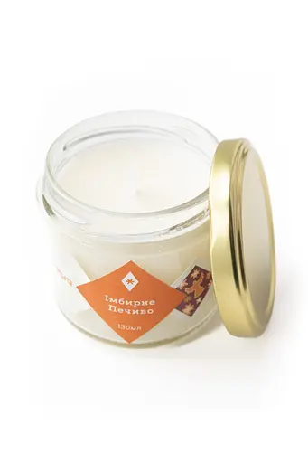 Свічка Імбирне печиво 130 мл 15 год Соєвий віск - фото 2