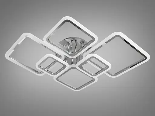 LED люстра смарт светильник с ИК пультом и диммером, 105W, хром - фото 4