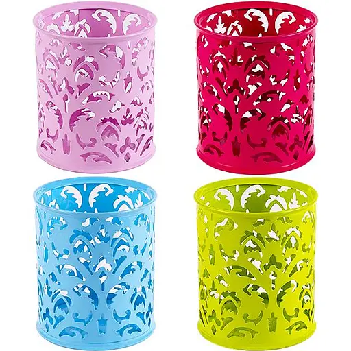 Стакан для ручек металлический Узоры, 8x10 см - фото 5