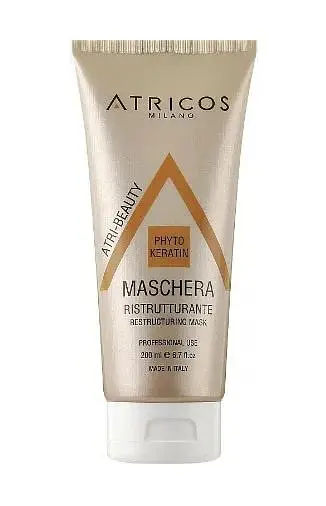 Маска для восстановления волос Atricos восстанавливающая с кератином Maschera Ristrutturante keratina 200 ml - фото 1