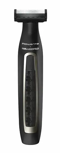 Триммер Rowenta Karl Lagerfeld Forever Sharp, для бороды, усов, акум., роторный мотор, насадок-4, титан.напил., черный - фото 3