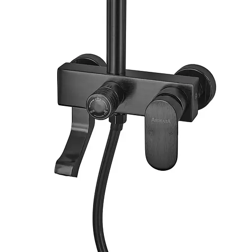 Душева система з алюмінію Armata BCG-009-J Black 3 режими CH6560, Чорний матовий - фото 7