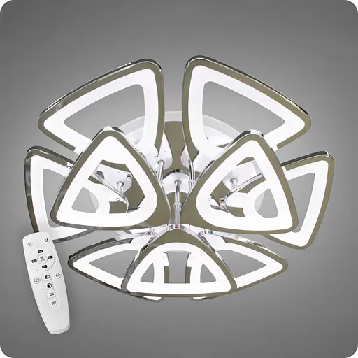 Люстра світлодіодна 517 Dlight 3color з пультом 140Вт Хром (01959) - фото 1