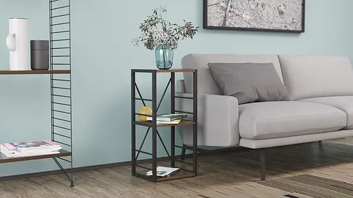 Етажерка 3/34 Ferrum-decor Серії Коннект 73x34x28 чорний ДСП Дуб Сонома Трюфель 16мм (FRD-104293) - фото 3