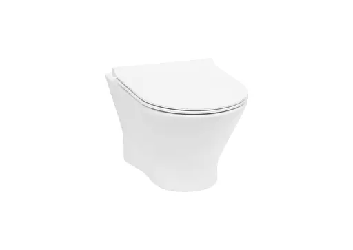 Унитаз подвесной Roca Nexo Rimless A34H64L000 с сидением Soft Close Slim, Белый - фото 1