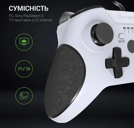 Геймпад джойстик GamePro MG-450 White USB PC/PS3/Android - фото 7