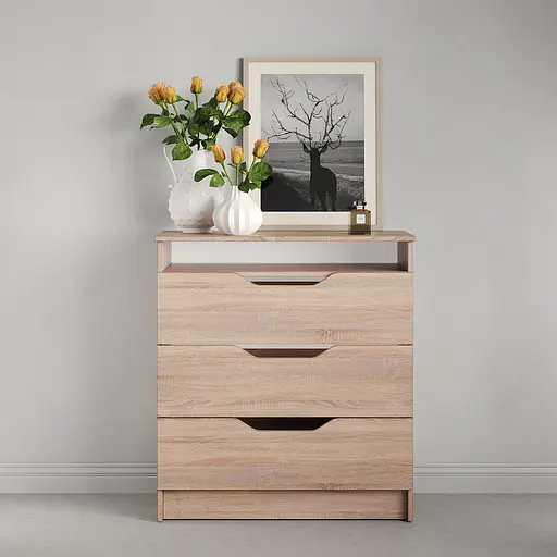 Комод в спальню MebelStar 800 Лилу 81x40x89 см Дуб сонома (MBS-1344) - фото 2