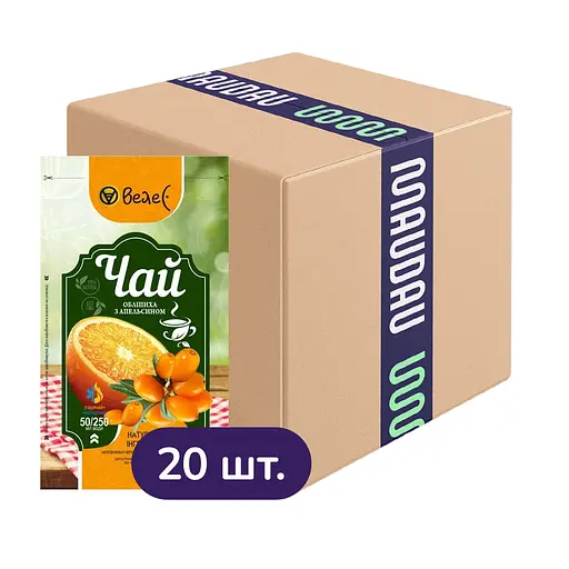 Набір натурального чаю Велес Обліпиха з апельсином (20 шт. х 50 г)