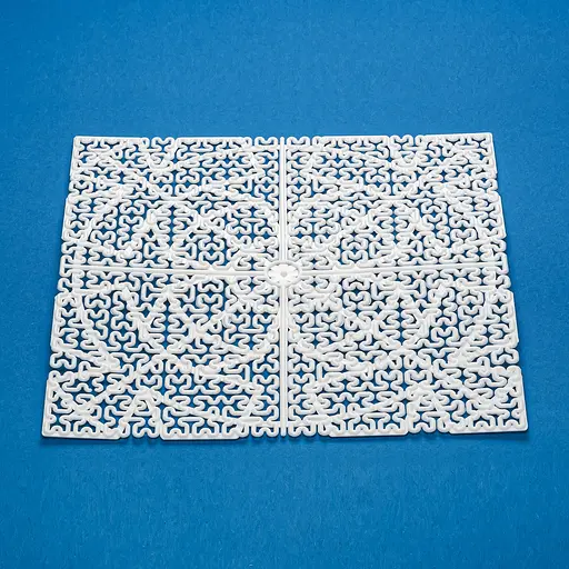 Дренажний килимок підкладка для сироробства сиру полімерний білий 20х20 см, Kitchette Білий 85283 - фото 3