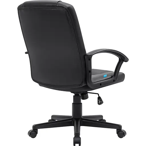 Кресло офисное Defender Paris эко-кожа,3 класс,колеса PU,120 кг, черное - фото 4