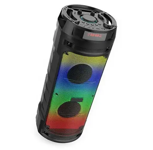 Портативна акустична система Winso ZQS6210W-6.5"x2 з RGB 30W з караоке мікрофоном та пультом