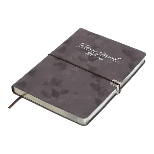 Щоденник датований Buromax Velour 2026 A5 штучна шкіра сірий (BM.2134-09) - фото 2