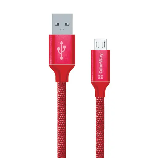 Кабель ColorWay USB-MicroUSB 1 м Red