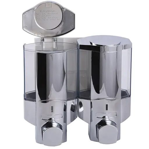 Дозатор жидкого мыла двойной HOTEC HB 5302 для ванной кухни с функцией дозирования моющего средства - фото 3