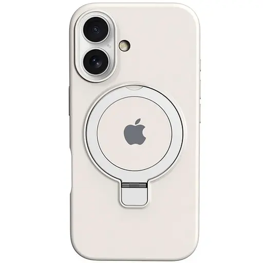 Чехол Epik Silicone Case Full Protective with Ring для Apple iPhone 16 Plus 6.7 White - фото 1