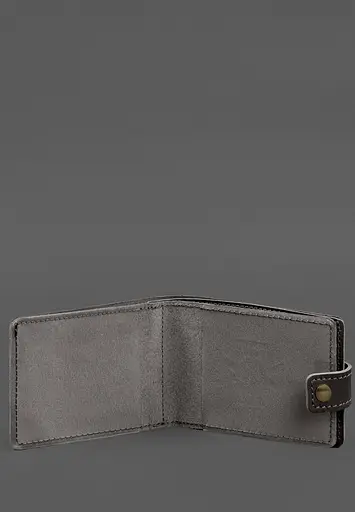 Кожаная обложка-портмоне на удостоверение ГСЧС темно-коричневая - фото 3