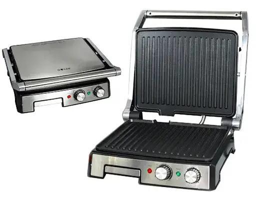 Прижимной контактный гриль RAF R.2681 2800 Вт с регулятором температуры - фото 2