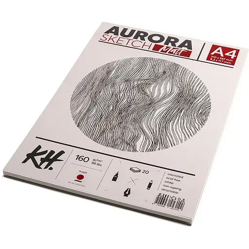 Склейка для рисунка Aurora Smooth & Matt А4 160 г/м2 20 л - фото 2