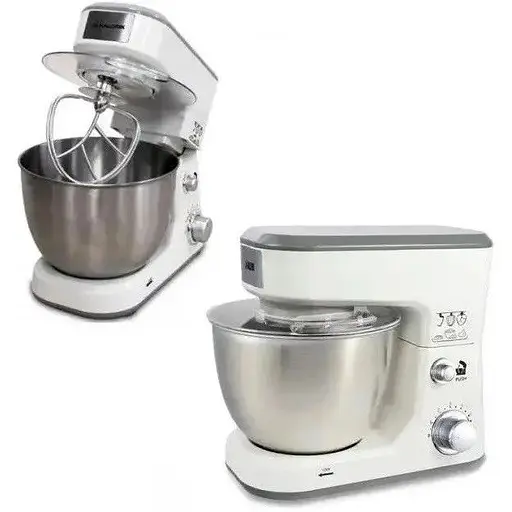 Стационарный миксер тестомес Rainberg RB-8082 с металлической чашей планетарное вращение 5л 3200Вт Белый - фото 10