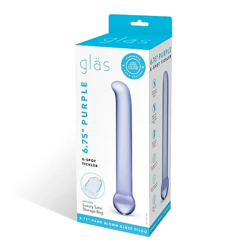 Скляний фалоімітатор Glas G-Spot Tickler 17 см бузковий - фото 2