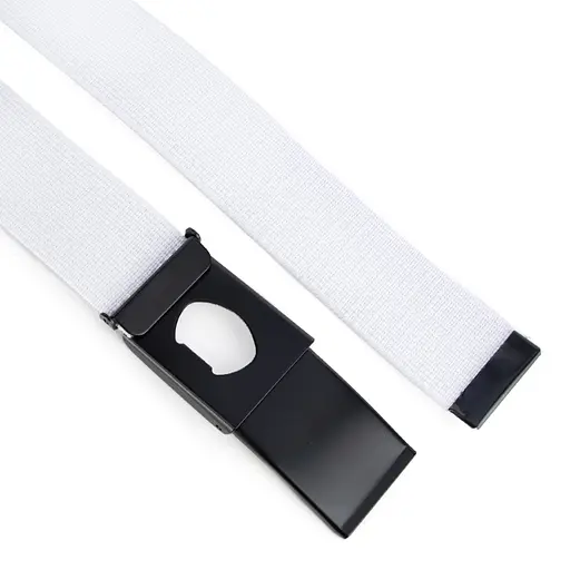 Ремень-резинка мужской на зажиме PS-40023 (115 см) белый плетеный - фото 2