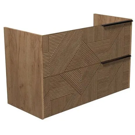 Тумба Мойдодир Cubic 100-A підвісна під умивальник дуб обпалений - фото 1