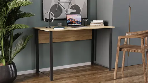 Комп'ютерний стіл Ferrum-decor Курт 75x140x70 чорний ДСП Дуб Сонома 16мм (FRD-103943)