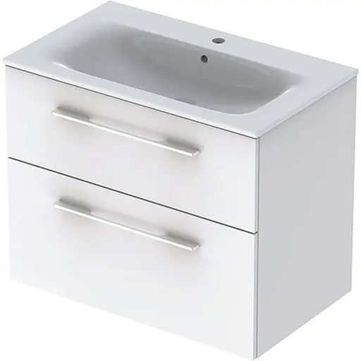 Тумба з умивальником Geberit Selnova Square 60 см 501.240.00.1 Білий - фото 1