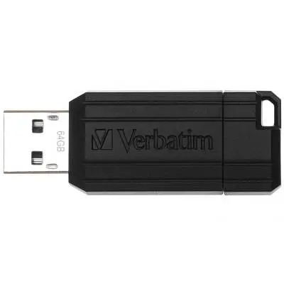 USB флеш накопичувач Verbatim 64GB Store 'n' Go PinStripe Black USB 2.0 (49065) - фото 2