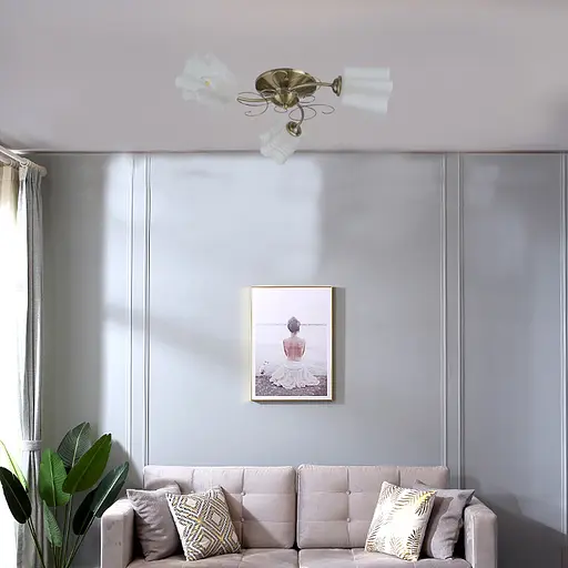 Люстра стельова Brille E27 60W AB (LK-692C/3) - фото 4