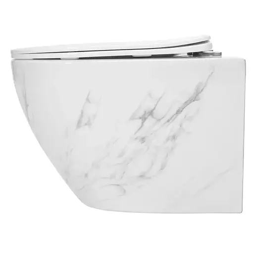 Подвесной унитаз Rea Carlos Nature marble REA-C6606, Мрамор - фото 3