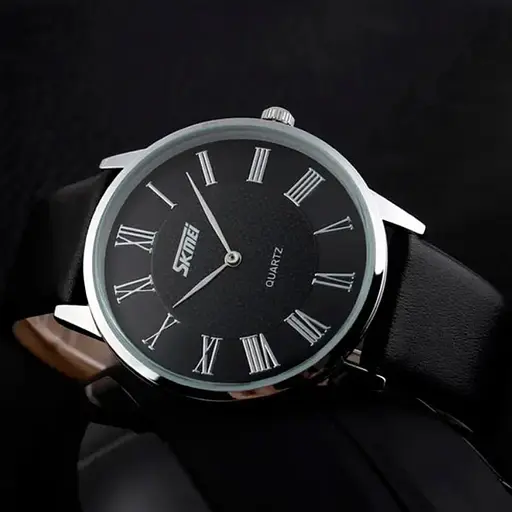 Чоловічий годинник Skmei 9092 Rome (Чорний з чорним циферблатом) - фото 6