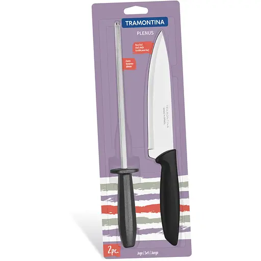 Набор ножей Tramontina Plenus black, 2 предмета (6412088)