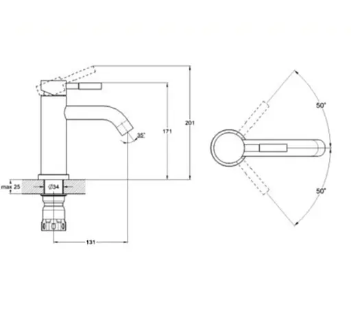 Смеситель для умывальника Zegor SAP1-B090 однорычажный Нержавеющая сталь 30412 - фото 2