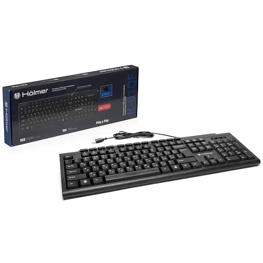 Клавіатура Hölmer дротова офісна мультимедійна (K-01OF) - фото 9