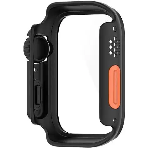 Чохол-накладка DK для Apple Watch 44mm (Series 4 / 5 / 6 / SE1 / SE2) Пластик Ultra Soft-Touch Glass (black) - фото 4