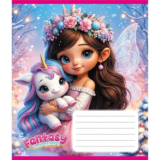 Зошит учнівський "Мій єдиноріг" Leader 012-520170L-1 в лінію, 12 аркушів - фото 1